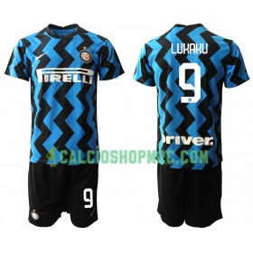 Inter Milan Romelu Lukaku 9 Bambino Maglia Prima 2020/2021 Manica Corta (+ Pantaloncini)